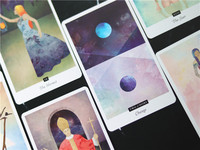 Jeu de cartes Oracle des Quatre Éléments Naturels avec impression personnalisée, cartes de tarot de haute qualité avec noyau noir allemand
