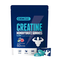 Gummies de créatine monohydrate OEM : Endurance, force, puissance, récupération musculaire, énergie, performance sportive, supplément à croquer