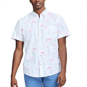 Vacation <b>Shirt</b> 100% Cotton Digital Printed Floral Summer New <b>Hawaiian</b> Men's Anti-Wrinkle Breathable Quick Dry Short-Sleeved - Product Image 3