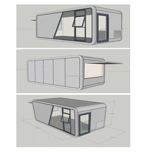 Maison modulaire préfabriquée Apple Office Cabin pour terrain inutilisé Cabine portable Office Mobile Apple Pod Tiny Home for Hotel Use - Product Image 6