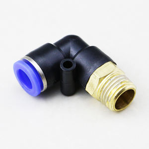 Adaptador de Codo Neumático Mini <span class=keywords><strong>PL</strong></span> de 90 Grados con Rosca Macho, Conexión a Presión de <span class=keywords><strong>Pl</strong></span>ástico para 4mm 6mm 8mm 10mm 12mm 14mm 16mm 1/2 a 1/4 - Product Image 2