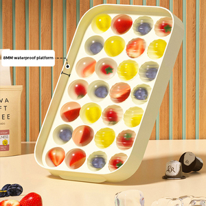 Bpa-Miễn Phí Bền Cocktail Ice Ball Maker 28-Bóng Tái Sử Dụng Hình Cầu Vòng Lớn Nhựa Ice Cube Khay Khuôn Với Môi Lưu Trữ - Product Image 4