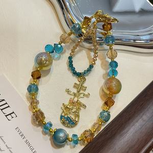Dunhuang Cultural and Creative Gifts Crystal Chains Handcrafted Beaded Pendants Keychains