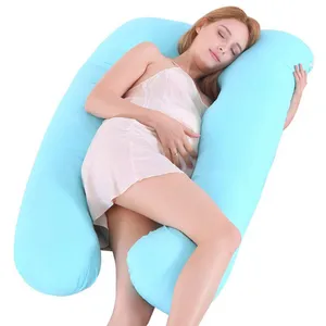 Высококачественная U-образная хлопковая Подушка на танкетке для беременных женщин мягкая Регулируемая портативная Подушка с эффектом памяти для наполнения воздуха для домашнего использования