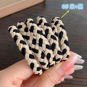 ยางรัดผมแบบถัก ผสมสี ผ้าผสมยางยืด สำหรับมัดผมทรงบัน ใช้ได้ทุกวัน - Product Image 3