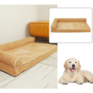 Cama de Sofá Rectangular Ortopédica de Lujo Personalizable para Perros y Gatos, Espuma de Terciopelo Grueso, Funda Extraíble, Suave, Antideslizante, Tamaños Pequeño y Mediano - Product Image 2