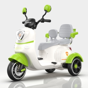 Double Seat <strong>12V</strong> 4.5AH 380*2 Motor Kids Electric <strong>Motorcycle</strong> <strong>Ride</strong> <strong>on</strong> Tricycle with Remote Control for Parent-child Outdoor Play - Product Image 5