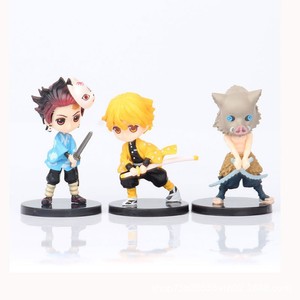 Dessin animé <span class=keywords><strong>Mini</strong></span> Anime jouets chasseur de démons <span class=keywords><strong>Nezuko</strong></span> Tanjirou personnalisé PVC beaux modèles figurines d'action en plastique pour enfants cadeau décor - Product Image 6