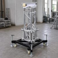 Système de tour de levage en treillis d'aluminium pour support au sol, pour la construction de toits de scène et le levage de structures de concert et d'événements