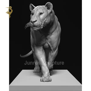 Bronze Noir Panthère Statue Extérieur Décoratif Animal Mascotte Sculpture Métal Illustration dans <span class=keywords><strong>Casting</strong></span> Technique Ange Thème - Product Image 2