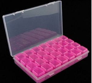 Kim cương sơn công cụ 28 lưới công cụ đồ trang sức kim cương sơn lưu trữ hộp có thể tháo rời nhựa hộp màu trong suốt - Product Image 3