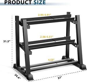 CZFIT High Quality Iron Foldable 3-Tier <b>Dumbbell</b> Storage Rack for Commercial Use Durable Alloy Steel Frame 140x60x90cm - Product Image 2
