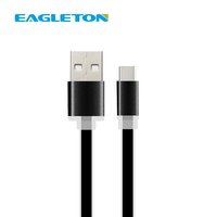 Câble flexible USB-A vers Type-C 2.4A de 1 m, gaine TPE colorée, durable, prend en charge la synchronisation des données et la charge rapide pour les smartphones