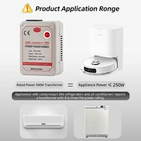 Convertisseur de tension ANLIXUN AC 220V vers AC 110V 500W, transformateur de voyage, régulateur abaisseur de tension pour utilisation d'appareils à l'étranger