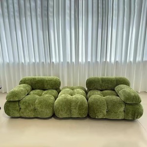 أريكة قطاعية إيطالية من القماش بتصميم عصري وبسيط لشخص واحد، مناسبة للفنادق أو الفلل أو الشقق، بتصميم شبكي عصري - Product Image 3