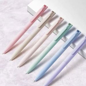 6Pcs/box Cute Candy Morandi <b>Colored</b> Ink Fine Soft Feel Office School Colorful Stationery Customize 0.5mm Ballpoint Gel <b>Pen</b> Set - Product Image 4