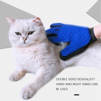 Gant de massage pour animaux de compagnie à double face, 259 pointes, pour enlever les poils et masser les chiens et les chats
