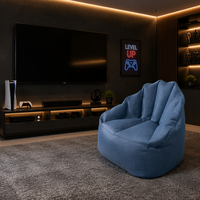 Fauteuil pouf de luxe en forme de coquille Saint-Jacques