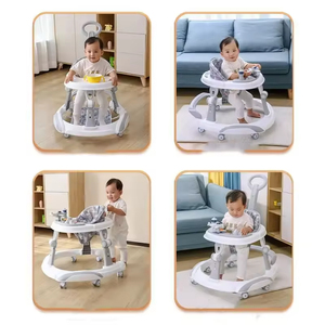 Marchettes rondes à bas prix pour bébés, chaise de marche pliable pour bébé avec roues, cadre en plastique, musique pour bébés et enfants - Product Image 5