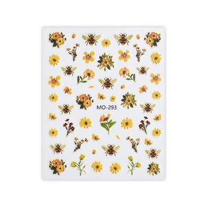 สติ๊กเกอร์ติดเล็บลายดอกเบญจมาศ3D อุปกรณ์ทำเล็บบรรเทาศิลปะการทำเล็บ - Product Image 3