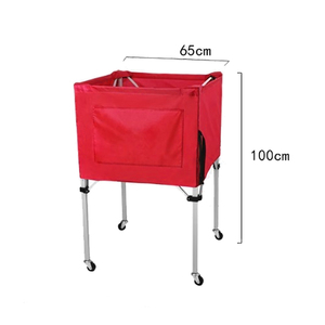 รถเข็นบาสเก็ตบอลแบบพกพา ขนาด 100x65 ซม. ทำจากอลูมิเนียมอัลลอย ประกอบง่าย จัดเก็บสะดวก อุปกรณ์สนามกีฬา - Product Image 2