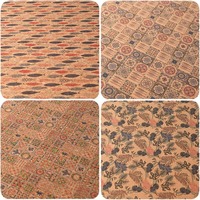 Tissu en liège imprimé KEMERLIN, similicuir PU résistant à l'eau, écologique, motif grain de bois, pour chaises et chaussures - En stock