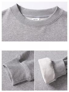 TKAN411 Unisex Oversized Drop Shoulder Fleece bordado cuello redondo sudadera personalizada mujer algodón Oversized Pullover Streetwear - Product Image 4