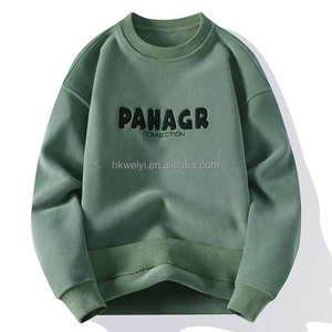 Sudadera Personalizada con Cuello Redondo para Hombre y Mujer, de Algodón Grueso, Oversize, con Logotipo Bordado y Estampado Puff - Product Image 3