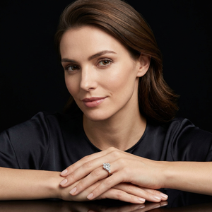 Bague de fiançailles unique en or rose 14k 18k plaqué or, 0,88 carat, taille ovale, avec bande torsadée simple, bijou de mariage radiant, cadeau idéal - Product Image 1