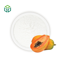 Poudre de papaïne de qualité alimentaire, extrait végétal d'enzyme de papaye, CAS 9001-73-4, 100 000 U/G, poudre blanche en bouteille/fût, fournie par l'usine Jiuyaun