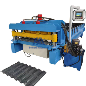 New Design Glazed Roofing <b>Tile</b> Color Steel <b>Sheet</b> Roll Forming Machine <b>Tile</b> Making Machine - Product Image 1