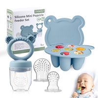 Ensemble d'alimentateurs mini-popsicle en silicone, sans BPA, pour soulager les poussées dentaires, distributeur de fruits, moules à glaçons pour lait maternel – Stock direct usine