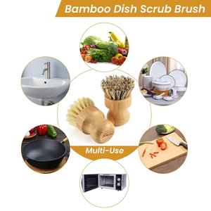 Set di spazzole <span class=keywords><strong>per</strong></span> la pulizia di bambù eco-friendly Scrubber naturale <span class=keywords><strong>per</strong></span> stoviglie da cucina spazzola <span class=keywords><strong>per</strong></span> la pulizia della <span class=keywords><strong>casa</strong></span> sostenibile - Product Image 6