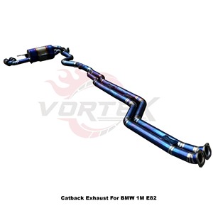 Sistema de Escape Catback Vortex Titanium Valvetronic para BMW 1M E82 (2011-2012) N54, Ultraligero, Azul, con Silenciador de Alto Rendimiento - Product Image 5