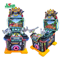 Machine d'arcade à monnayeur Double Player Gatling Shooter, jeu vidéo de tir avec thème de dessin animé pour cinéma