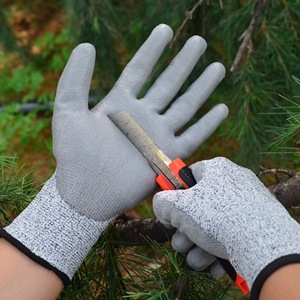 Gants anti-coupure avec revêtement PU pour la manipulation du verre, la construction, la sécurité, HPPE, polyuréthane, gants de sécurité anti-coupure pour la construction, grade <span class=keywords><strong>D</strong></span> - Product Image 4