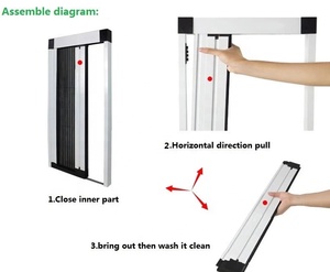 Haute qualité cadre <span class=keywords><strong>En</strong></span> <span class=keywords><strong>Aluminium</strong></span> pas cher bricolage moustiquaires enroulables/porte <span class=keywords><strong>moustiquaire</strong></span> - Product Image 4