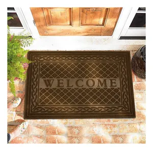 Size 45X75,60X90 Waterproof Low Profile Entrance Rug Welcome Logo Cartoon rubber custom Door Mat