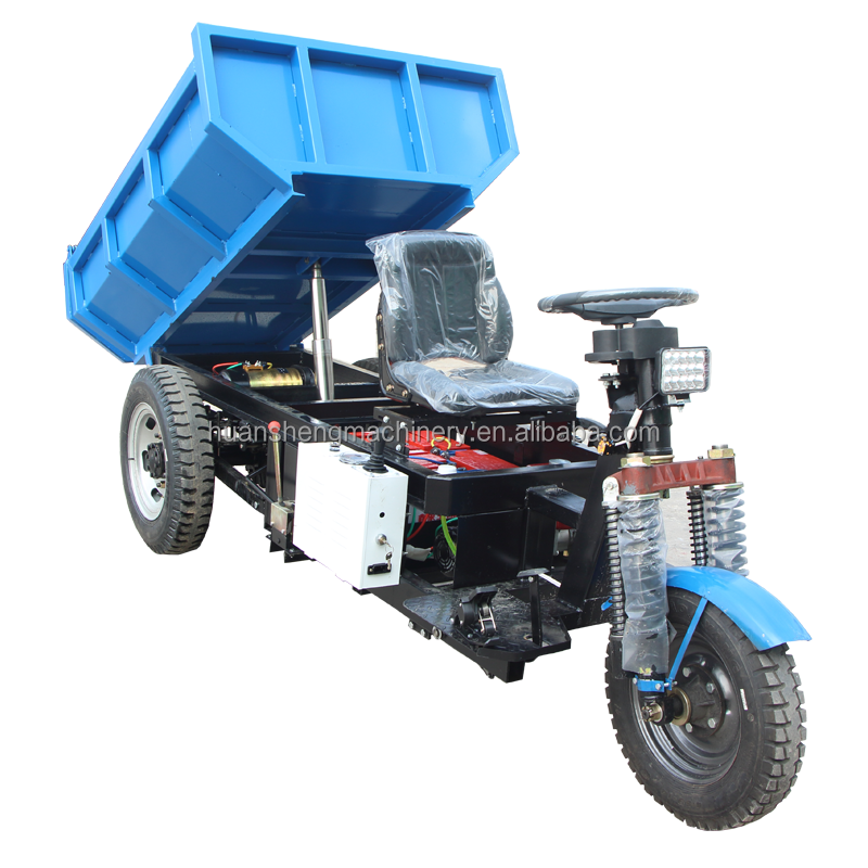 Dual motor mini car Electric dump tricycle motorcycle with a load of 2 tons
