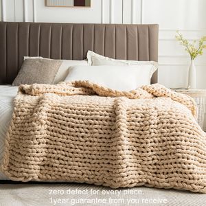 Couverture tricotée à la main en chenille, 30 pièces, en micro fil épais, parfait, 0.1s, 2-2.5cm, en polyester, au choix - Product Image 4