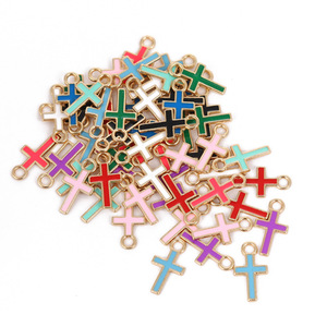 Cross Charms Zinc Alloy Multi Color DIY Jewelry Pendants For <b>Bracelets</b> Keychains Gift Unisex Fashion Accessories - Product Image 2