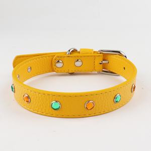 Collar de perros de Mascota de cuero Pu en blanco con barra deslizante para letras y dijes de <span class=keywords><strong>10mm</strong></span> - Product Image 4