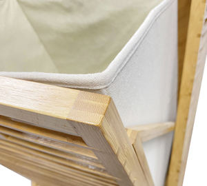Wholesale Factory Price New Essentials Tilt-Out Natural Bamboo Wood Storage Shelf Laundry <b>Hamper</b> - Product Image 3