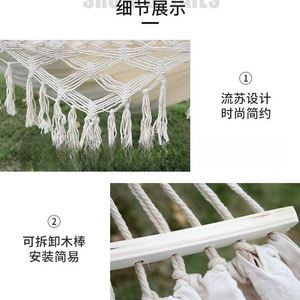 เปลญวนผ้าใบแบบป้องกันการหมุนเปลพับได้เหมาะสำหรับการพักผ่อนกลางแจ้ง - Product Image 6