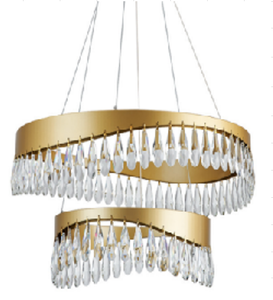 Zèle Éclairage lustre hôtel salon moderne led anneau cristal cercle suspension lampe pour salle à manger - Product Image 5