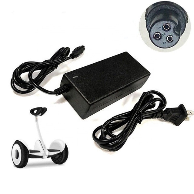 Replacement 63v 1a Electric for Xiaomi Ninebot Scooter Charger with 3pins and 4pins