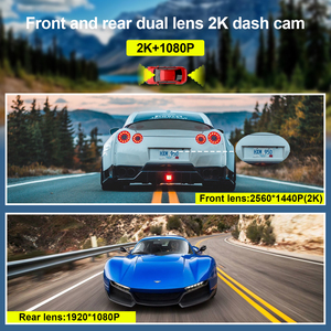 3.4 인치 듀얼 카메라 자동차 <span class=keywords><strong>dvr</strong></span> 2k dashcam 와이파이 <span class=keywords><strong>2</strong></span> 채널 대시 카메라 스마트 미니 듀얼 렌즈 대시 캠 와이파이 전면 및 후면 2k 대시 캠 - Product Image 3