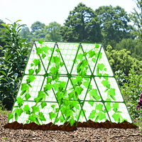 Support de plante en métal enduit, fournitures de jardin pour cages à tomates et concombres, piquet de type triangle pour plantes grimpantes