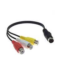 S-Video Mini Din 7 Pin auf 3 Rca Stecker oder Buchse Audio Av Kabel Komponenten kabel Adapter Audio Video Konvertierungs kabel