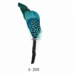 Spilla per Cappello con Fiore di Piume Fatto a Mano HY per il Capo di Cerimonia, lo Sposo e la Sposa, Spilla Personalizzata per Matrimonio - Product Image 6